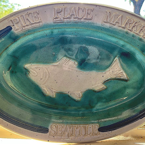 Seattle Pike Place Pottery Serving Platter - Picture 2 of 4